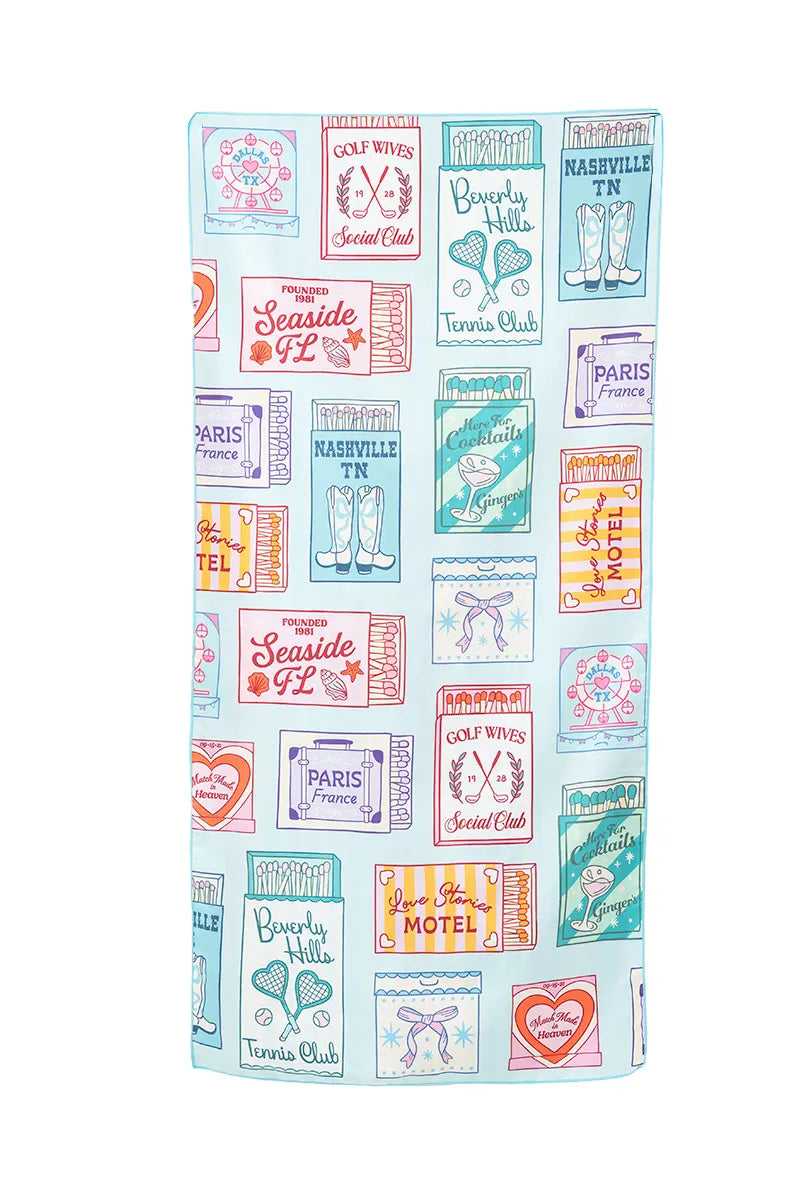Traveling Matchbook Wholesale Microfiber Beach Towels