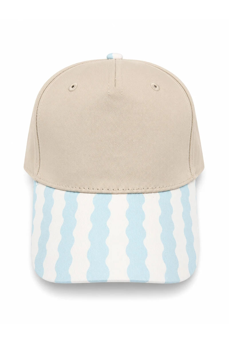 Light Blue Wave Wholesale Vintage Hat Blanks