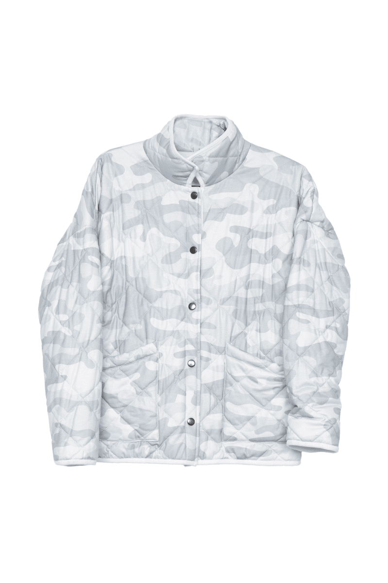 Muted Green Camo Wholesale Quilted Jacket