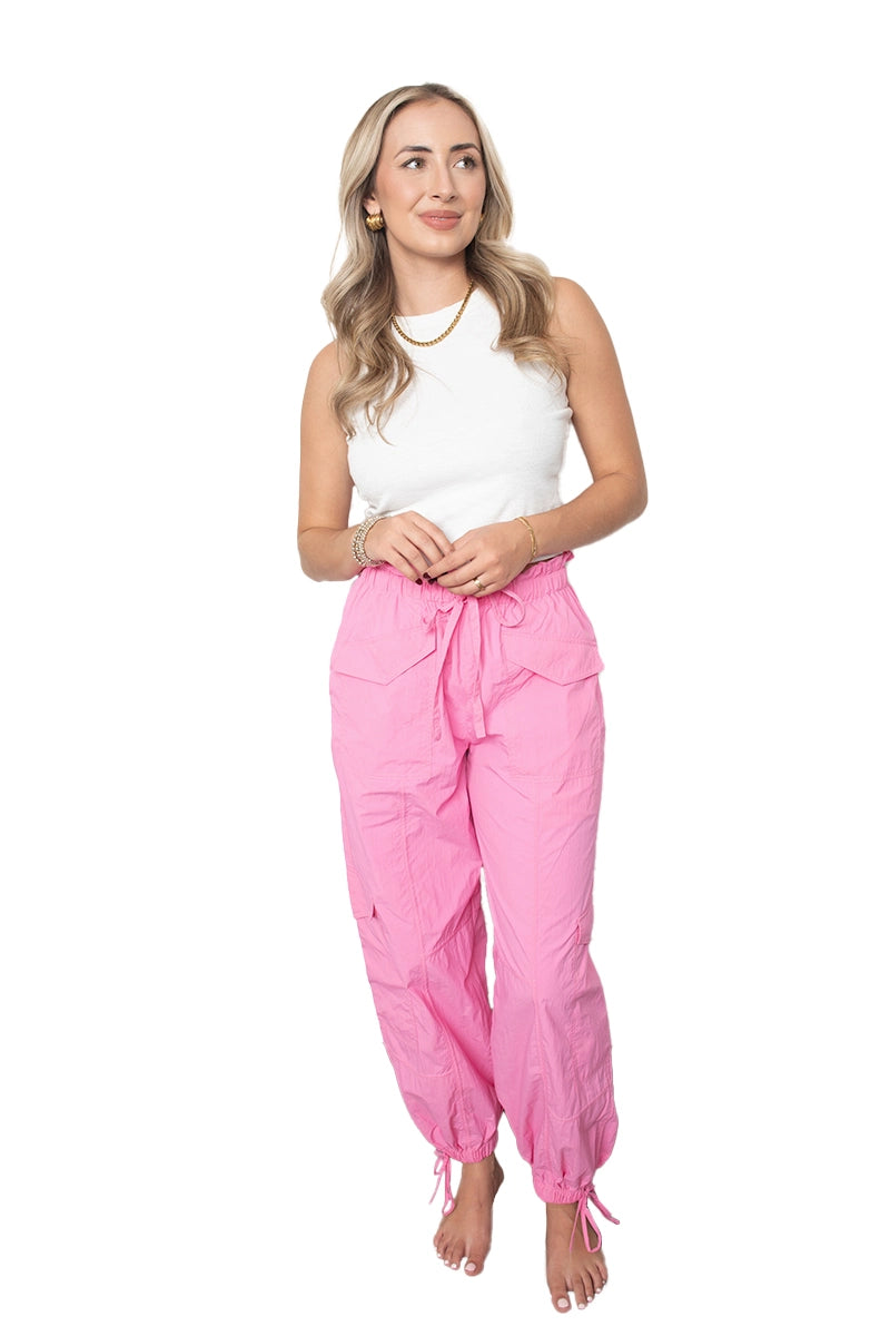 Hot Pink Wholesale Women's Lightweight Joggers