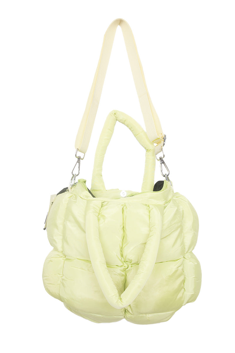 Lime Yellow Wholesale Mini Puffer Tote Bag