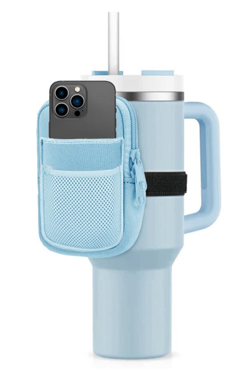 Light Blue Wholesale Tumbler Zipper Pouch for Phone