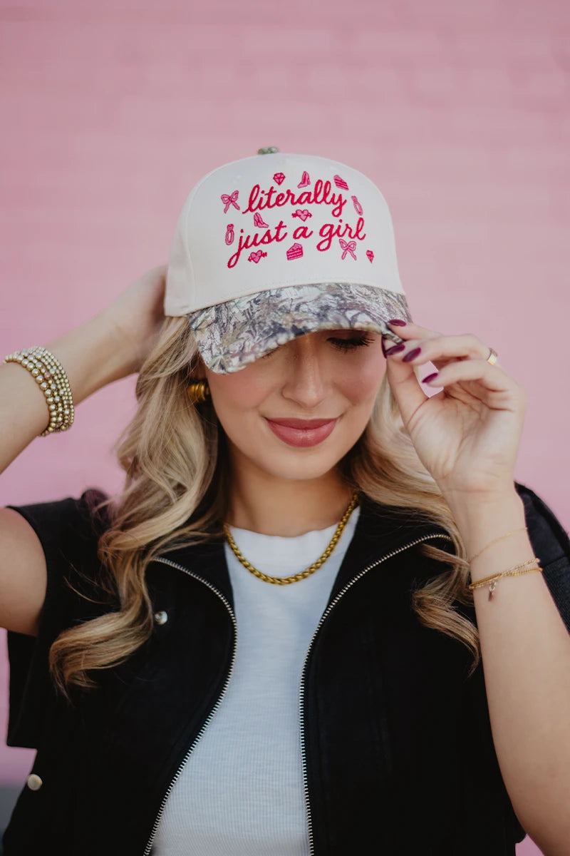Literally Just A Girl Doodles Wholesale Vintage Trucker Hats
