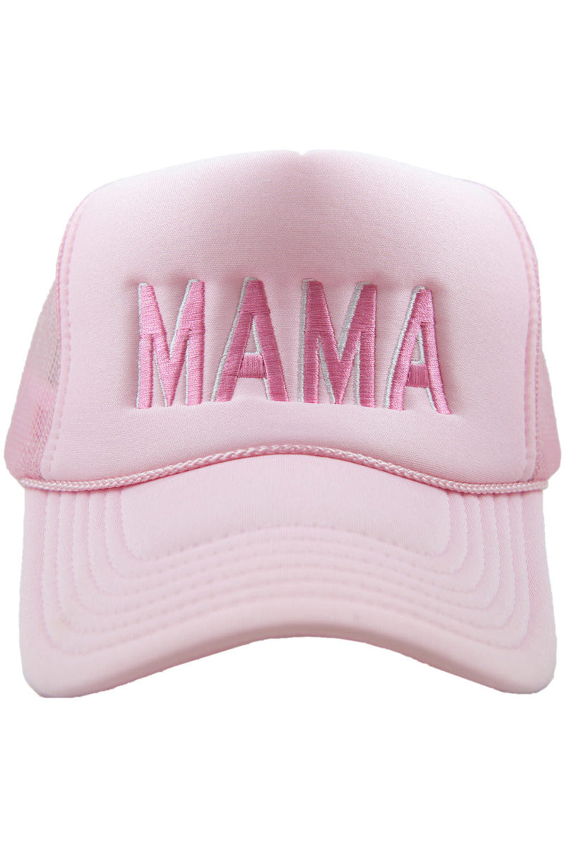 MAMA (Pink and White) Wholesale Foam Trucker Hat