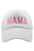 MAMA (Pink and White) Wholesale Foam Trucker Hat