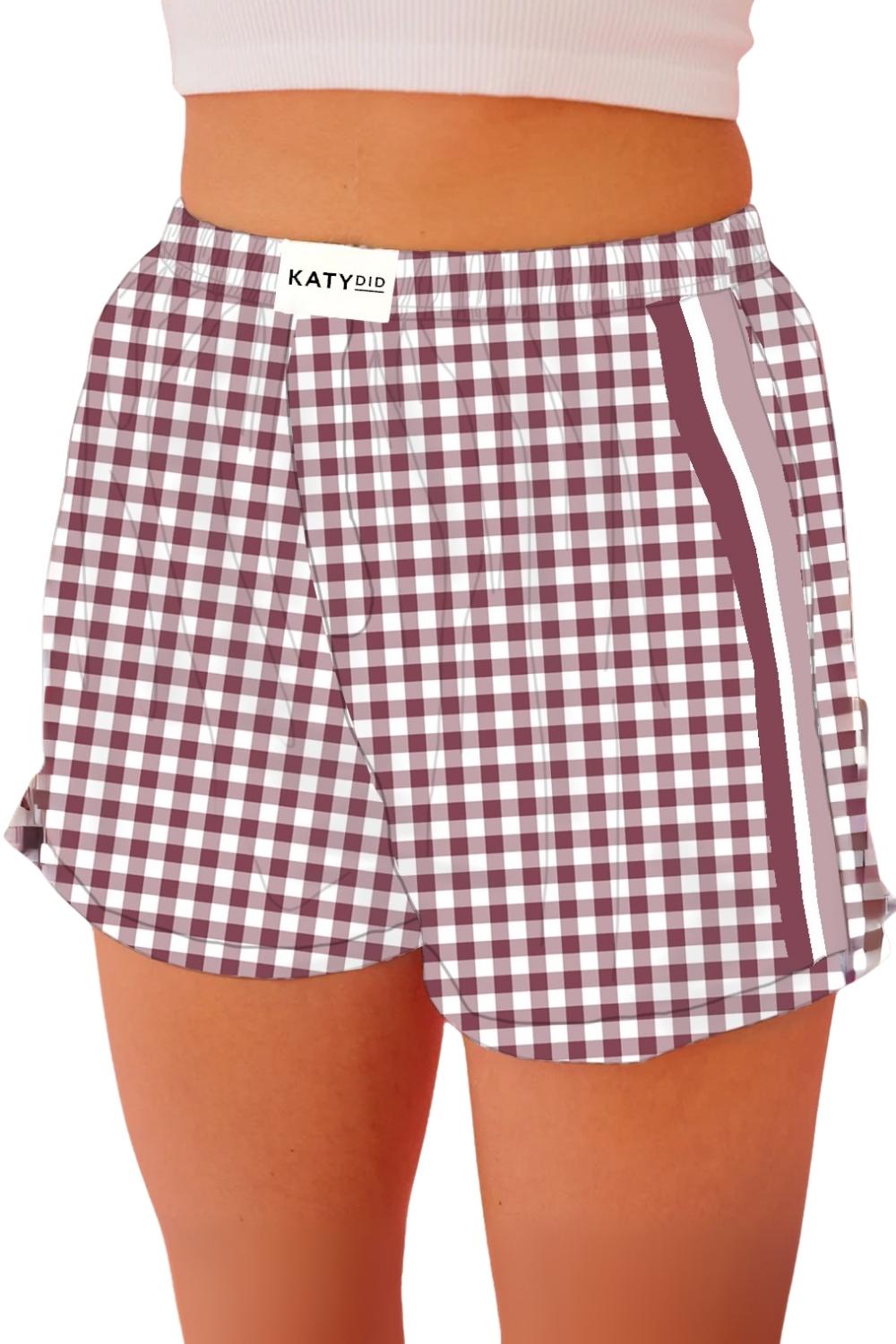 Maroon Wholesale Boxers Plaid