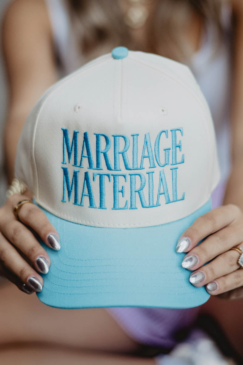 Marriage Material Wholesale Two-Toned Vintage Hat