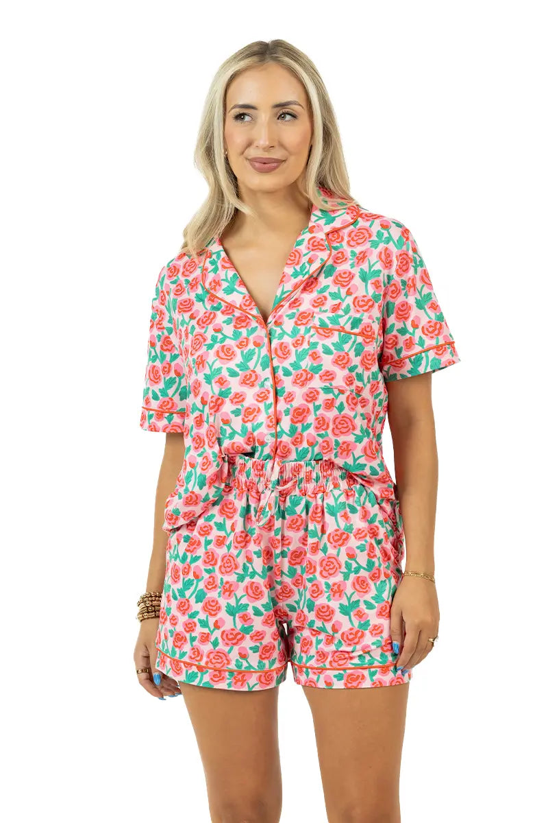 Whimsical Roses Wholesale Two-Piece Pajamas