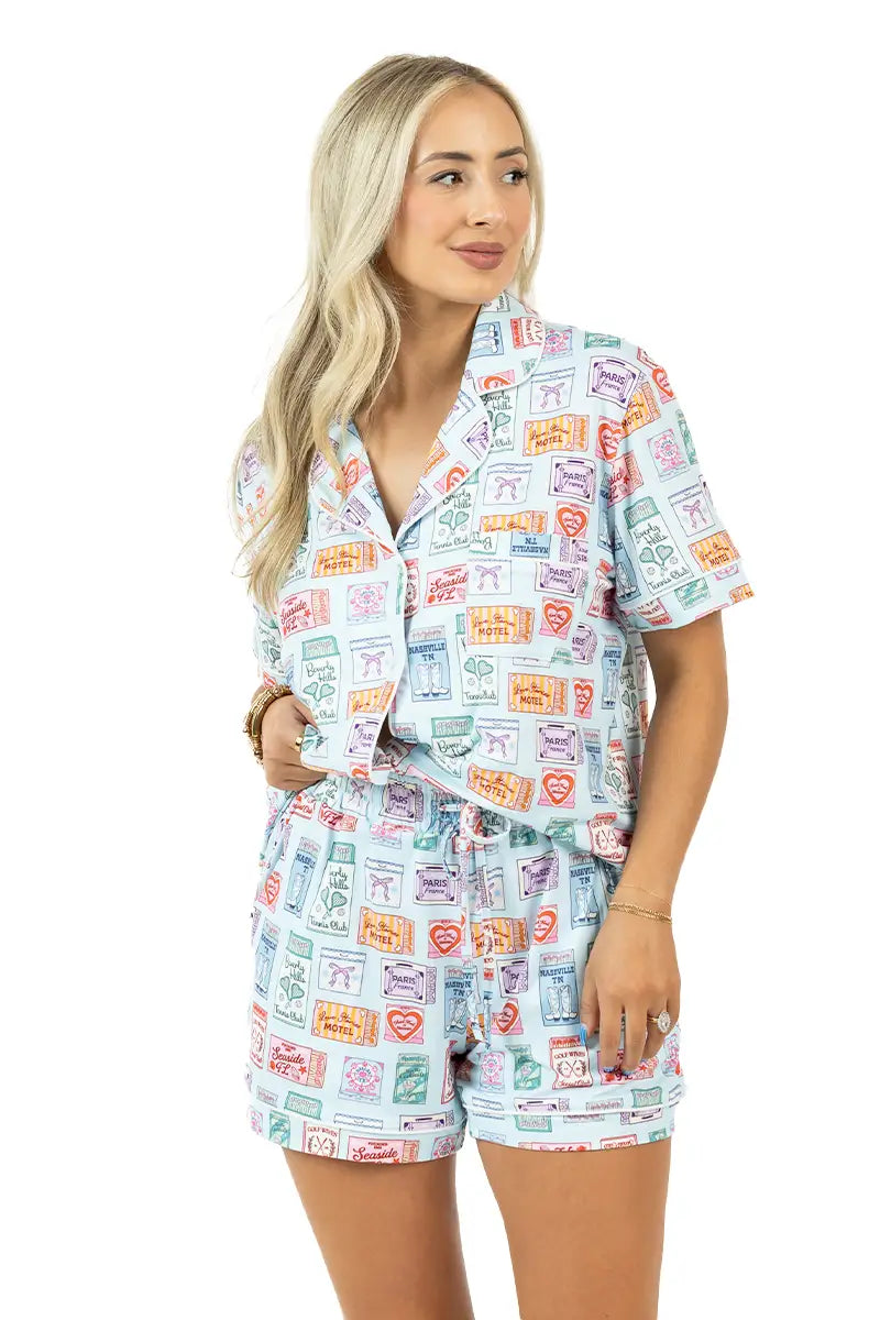 Traveling Matchbook Wholesale Pajama Shorts