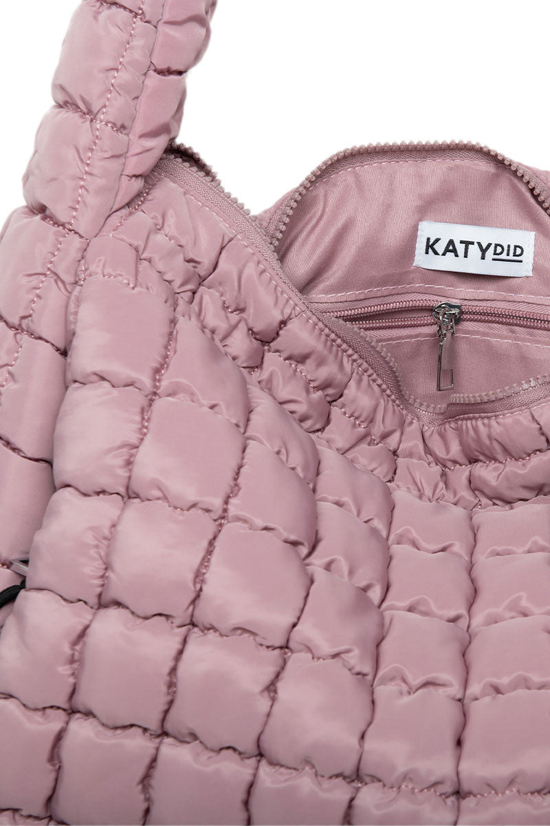 Mauve Wholesale Quilted Puffer Tote