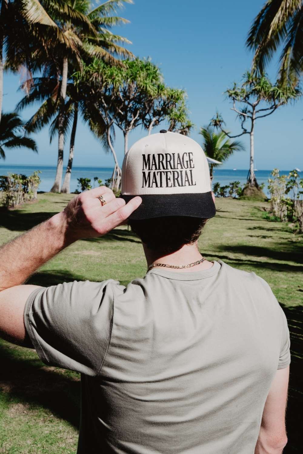 Marriage Material Wholesale Two-Toned Vintage Hat