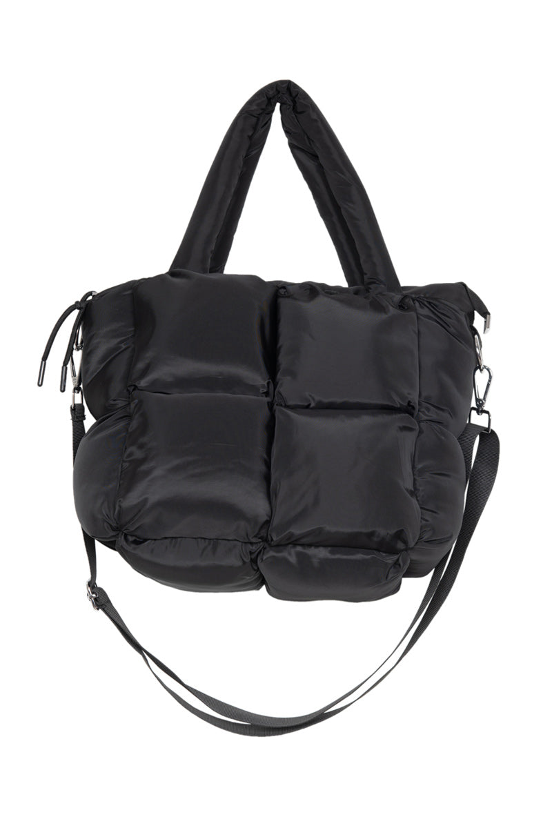 Black Wholesale Mini Puffer Tote Handbag