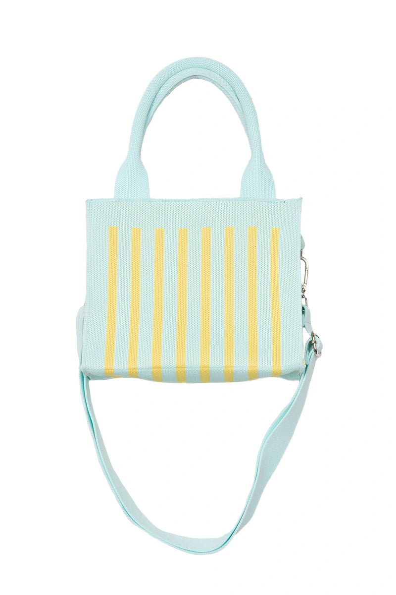 Mint Striped Wholesale Structured Mini Tote Purse