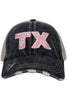 TX PINK Leopard Wholesale Trucker Hats