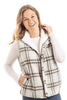 Colorful Plaid Fleece Lined Wholesale Vest for Women