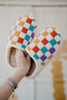 Multicolored Checkered Wholesale Sherpa Slippers