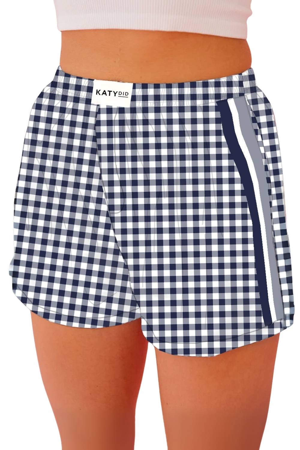 Navy Plaid Wholesale Boxers Female