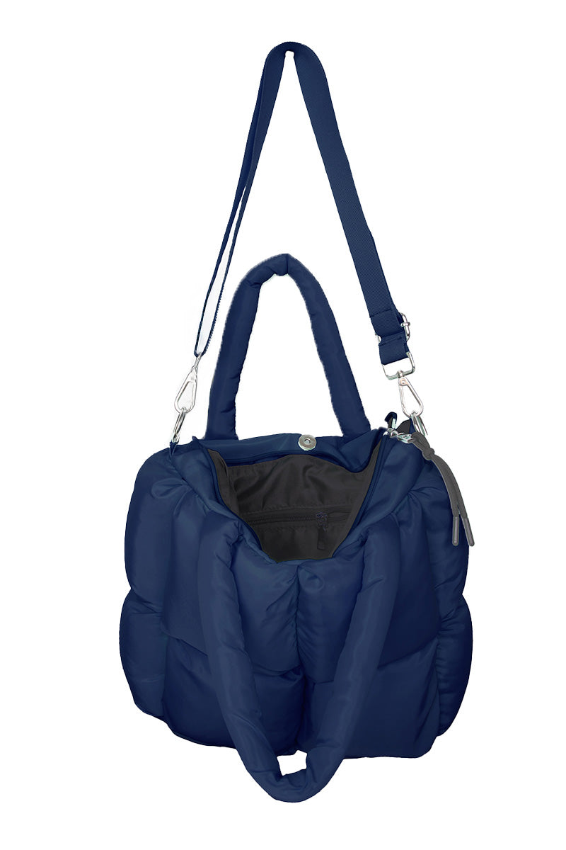Navy Mini Puffer Totes