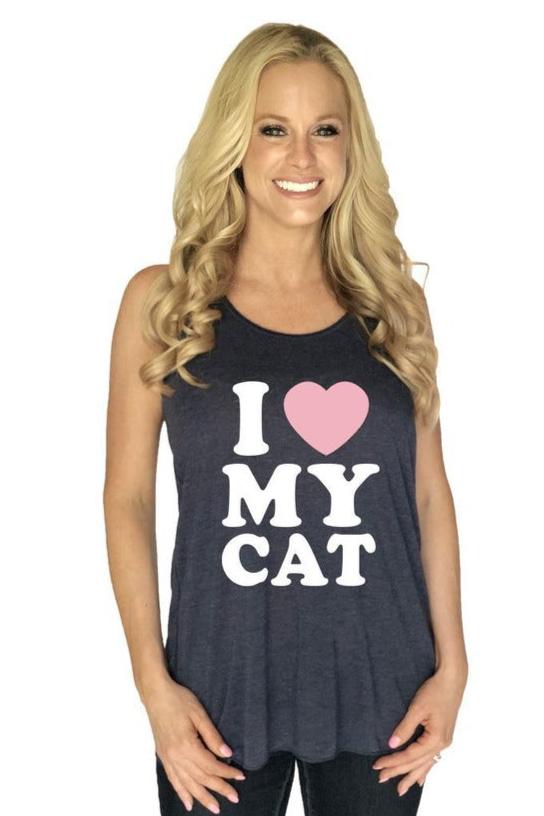 I Love My Cat Women's Wholesale Tank Top