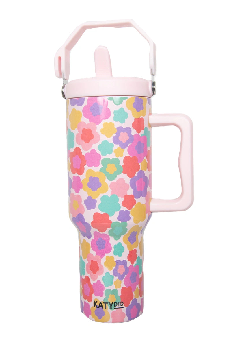 Groovy Multicolored Flowers Wholesale Drink Tumbler