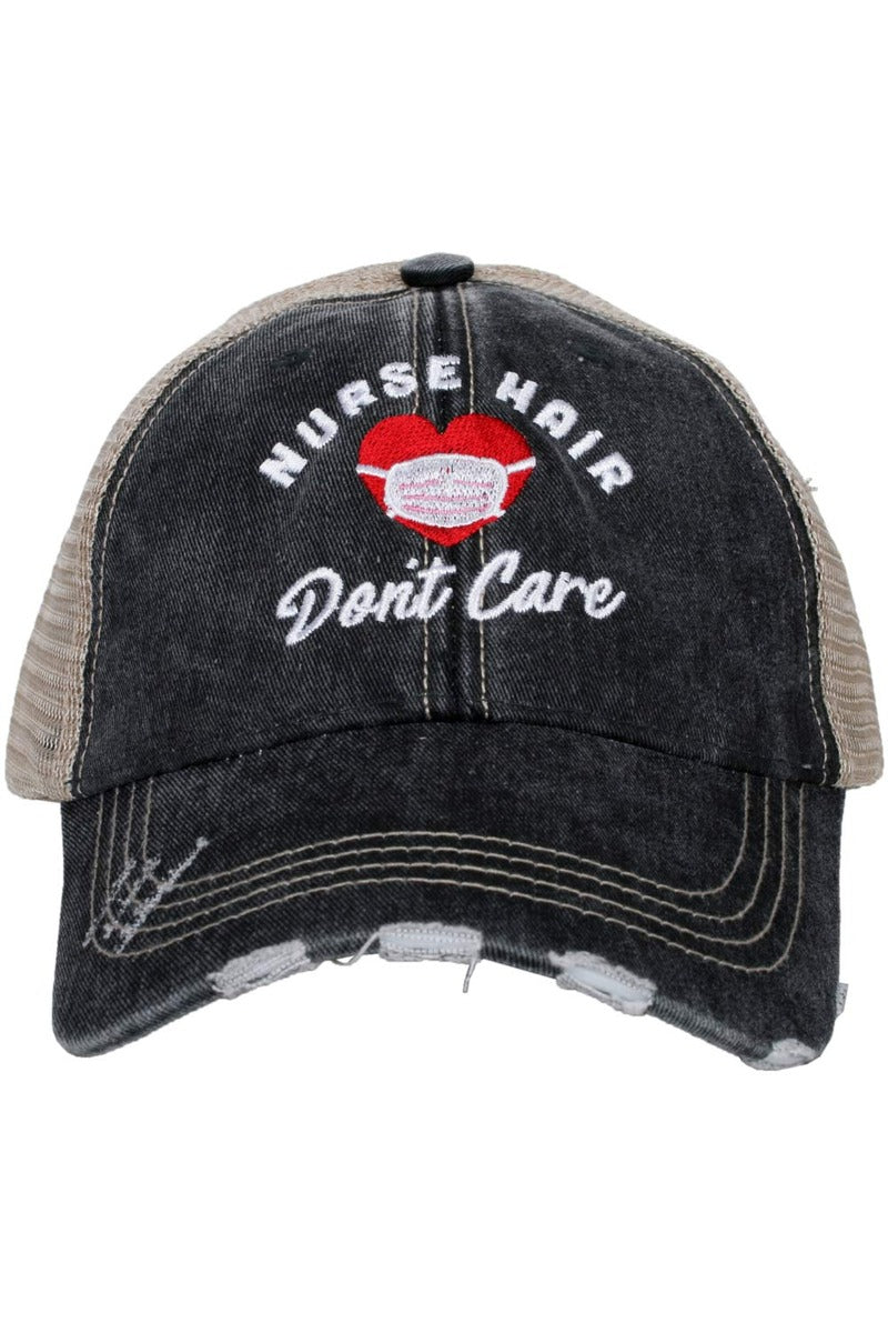 Nurse Hair Don't Care with Mask Wholesale Trucker Hats