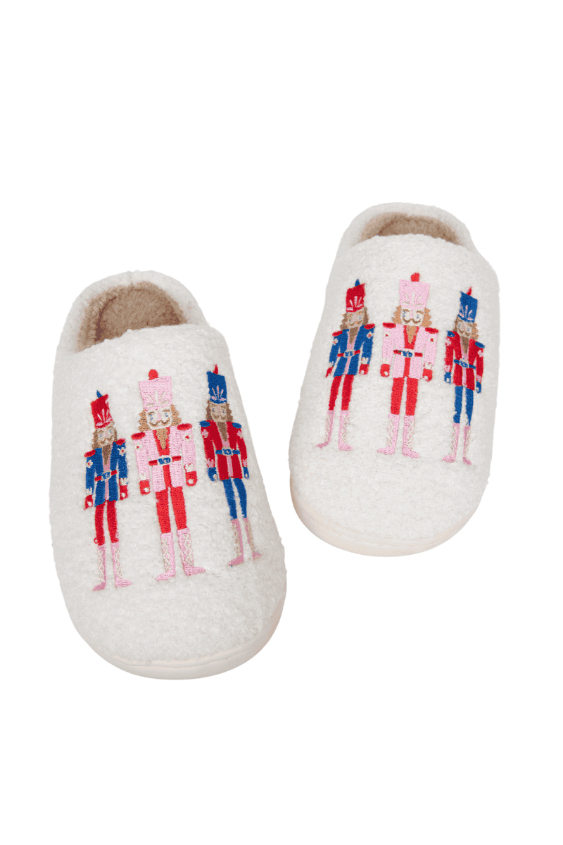 Nutcrackers Holiday Wholesale Fuzzy Slippers for Women
