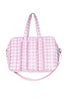 Light Pink Gingham Ruffle Wholesale Weekend Bags Women