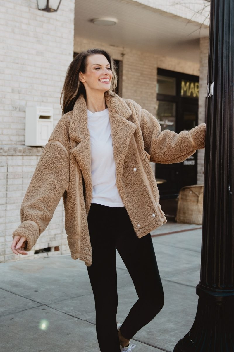 Brown Sherpa Wholesale Teddy Jacket Women's