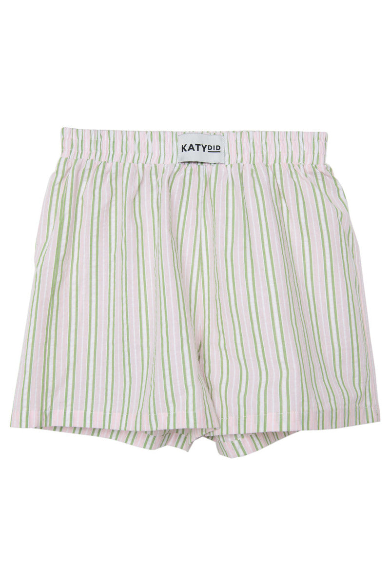 Light Pink and Green Striped Wholesale Boxers