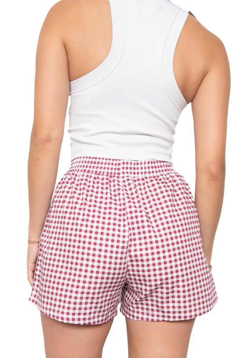 Maroon Wholesale Boxers Plaid