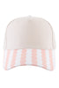 Peach Scalloped Blank Wholesale Two-Tone Hat