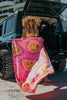 Red Flower Happy Face Wholesale Quick Dry Towel