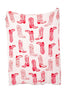 Light Pink Western Boots Oversized Wholesale Throw Blanket
