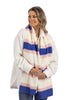 Pink Blue Stripes Wholesale Crochet Knit Scarf