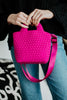 Fuchsia Woven Crossbody Wholesale Bucket Bag