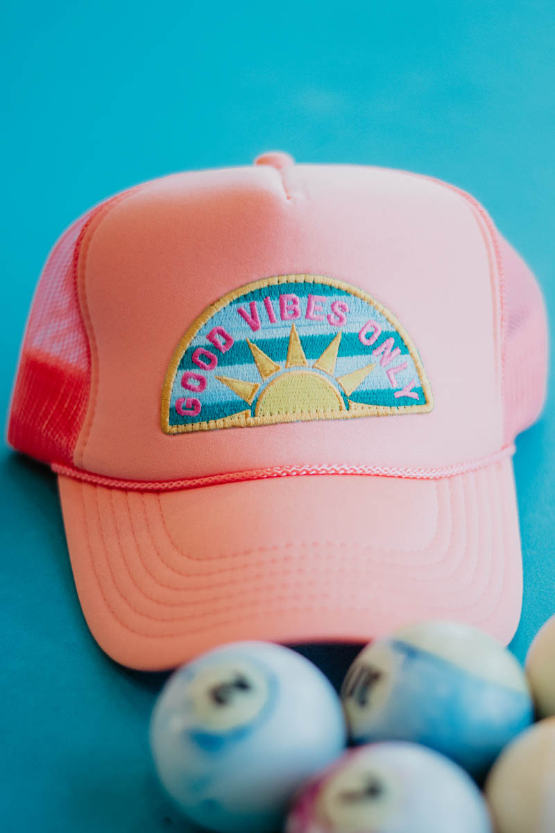 Good Vibes Only Patch Wholesale Women's Foam Hat