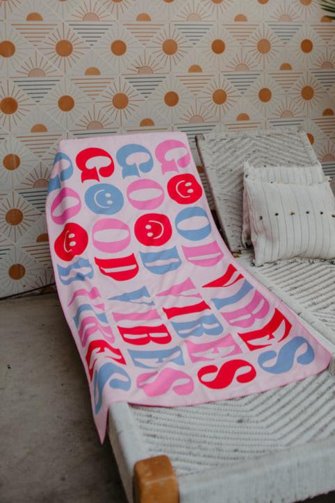 Happy Good Vibes (2023) Quick Dry Towel