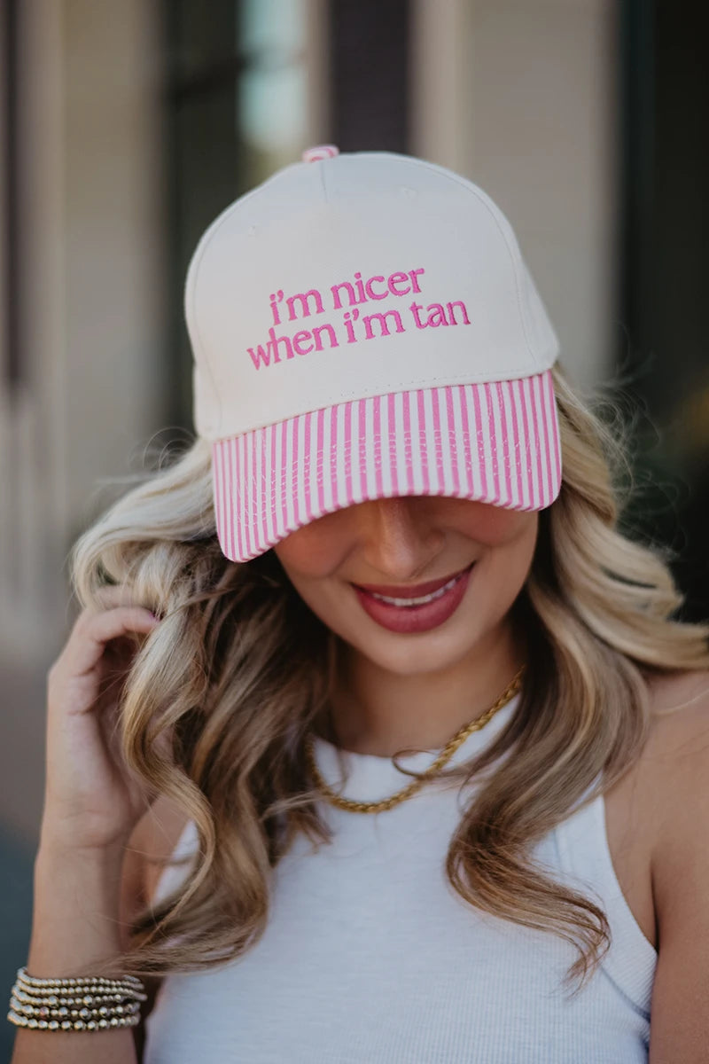 I'm Nicer When I'm Tan Wholesale Two-Toned Vintage Hats