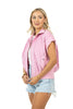 Pink Cotton Vest Wholesale Womens
