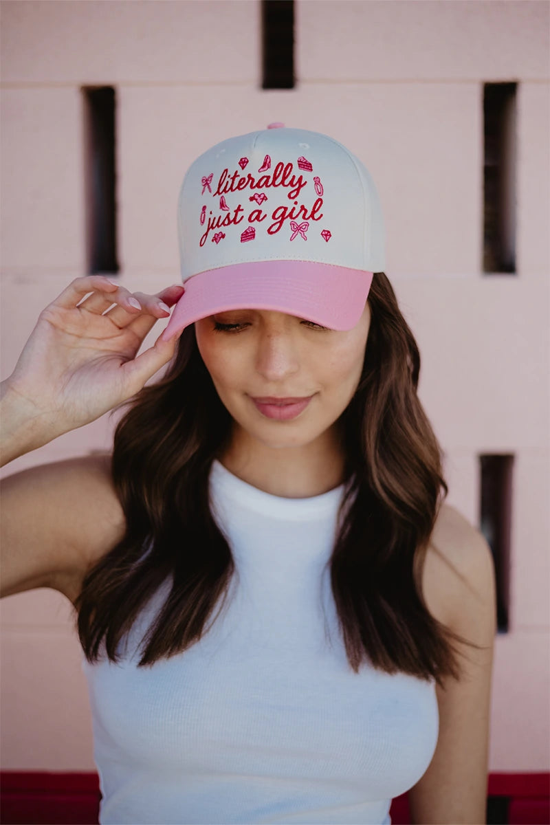 Literally Just A Girl Doodles Wholesale Vintage Trucker Hats