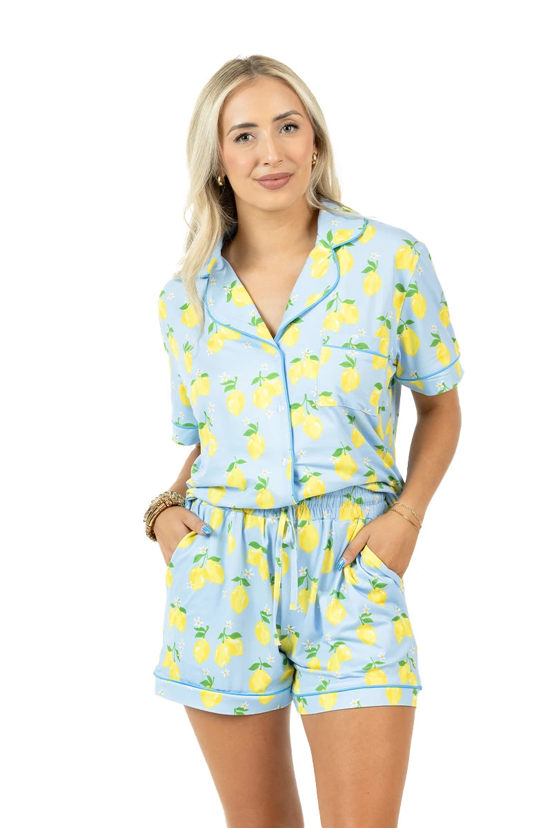 Zesty Lemons Wholesale Matching Pajama Sets