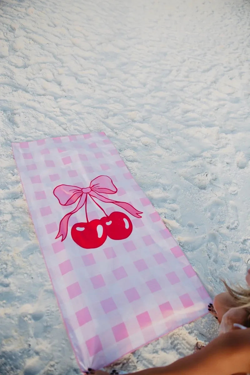 Cherry and Bow Wholesale Reversible Quick Dry Towel
