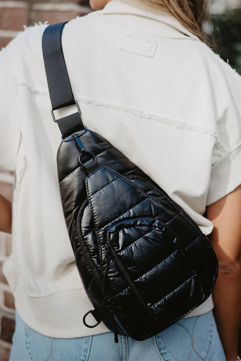 Black Metallic Wholesale Sling Bag