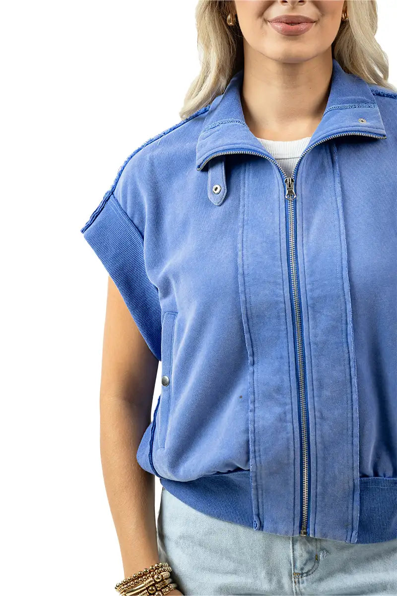 Blue Wholesale Women's Vests Lightweight
