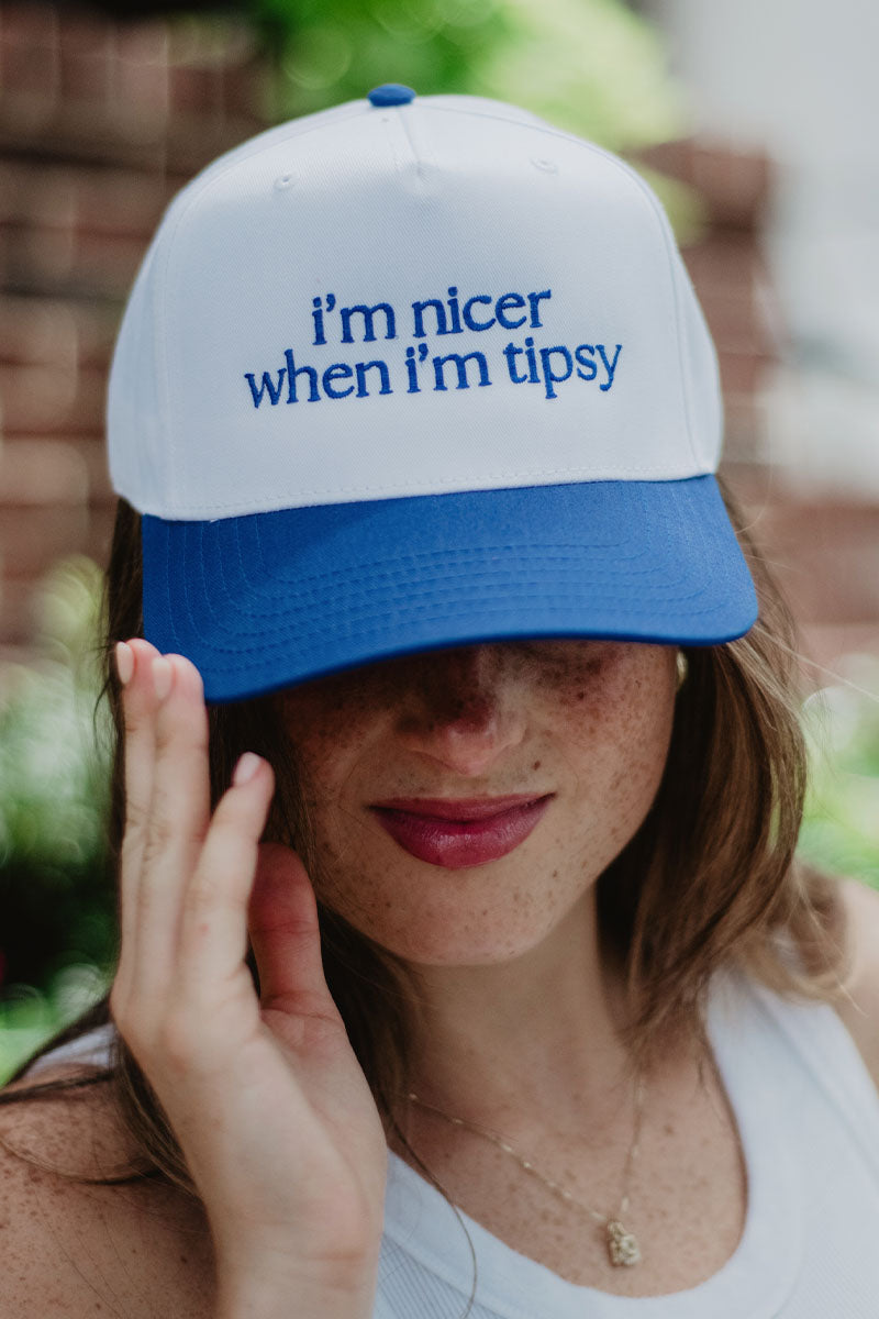 I'm Nicer When I'm Tipsy Wholesale Vintage Trucker Hat for Women