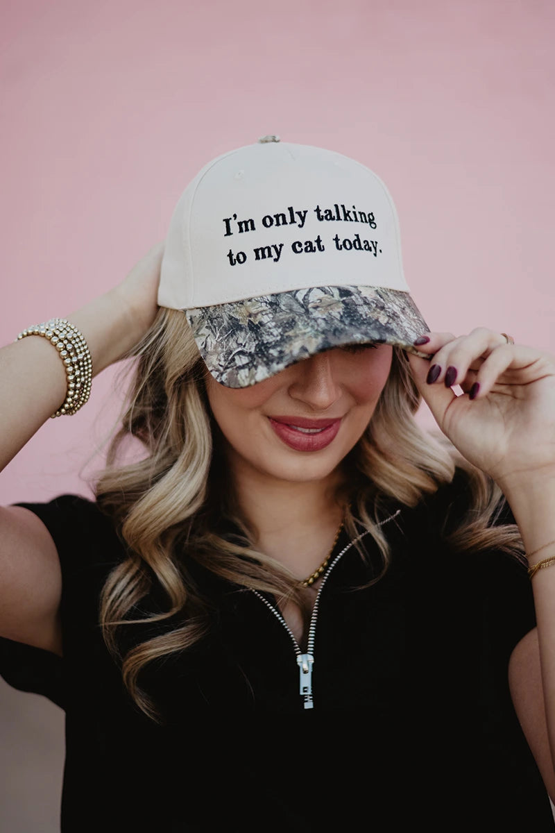 I'm Only Talking To My Cat Today Wholesale Trucker Vintage Hat