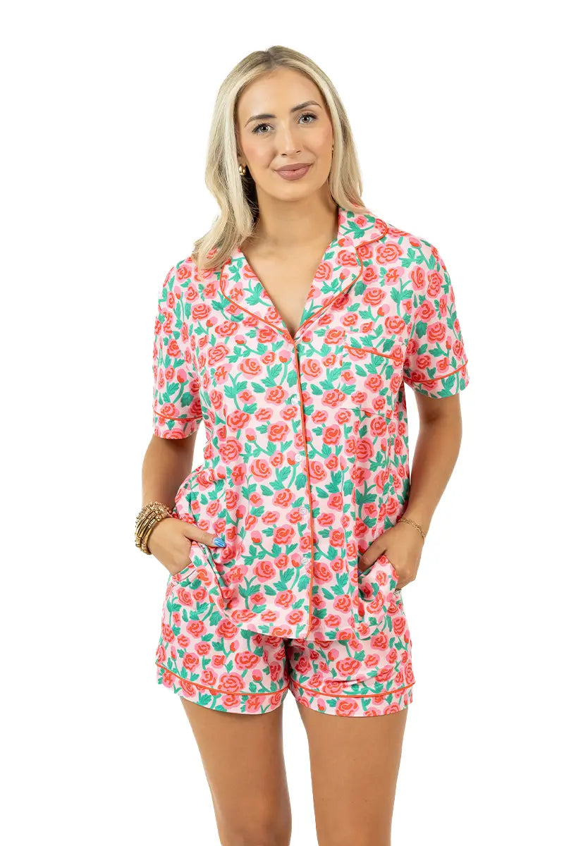 Whimsical Roses Wholesale Two-Piece Pajamas
