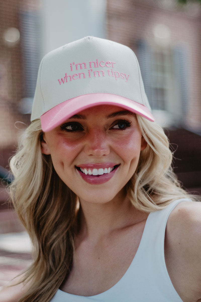 I'm Nicer When I'm Tipsy Wholesale Vintage Trucker Hat for Women