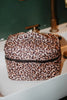 Brown Leopard Wholesale Quilt Cosmetic Bag for Makeup