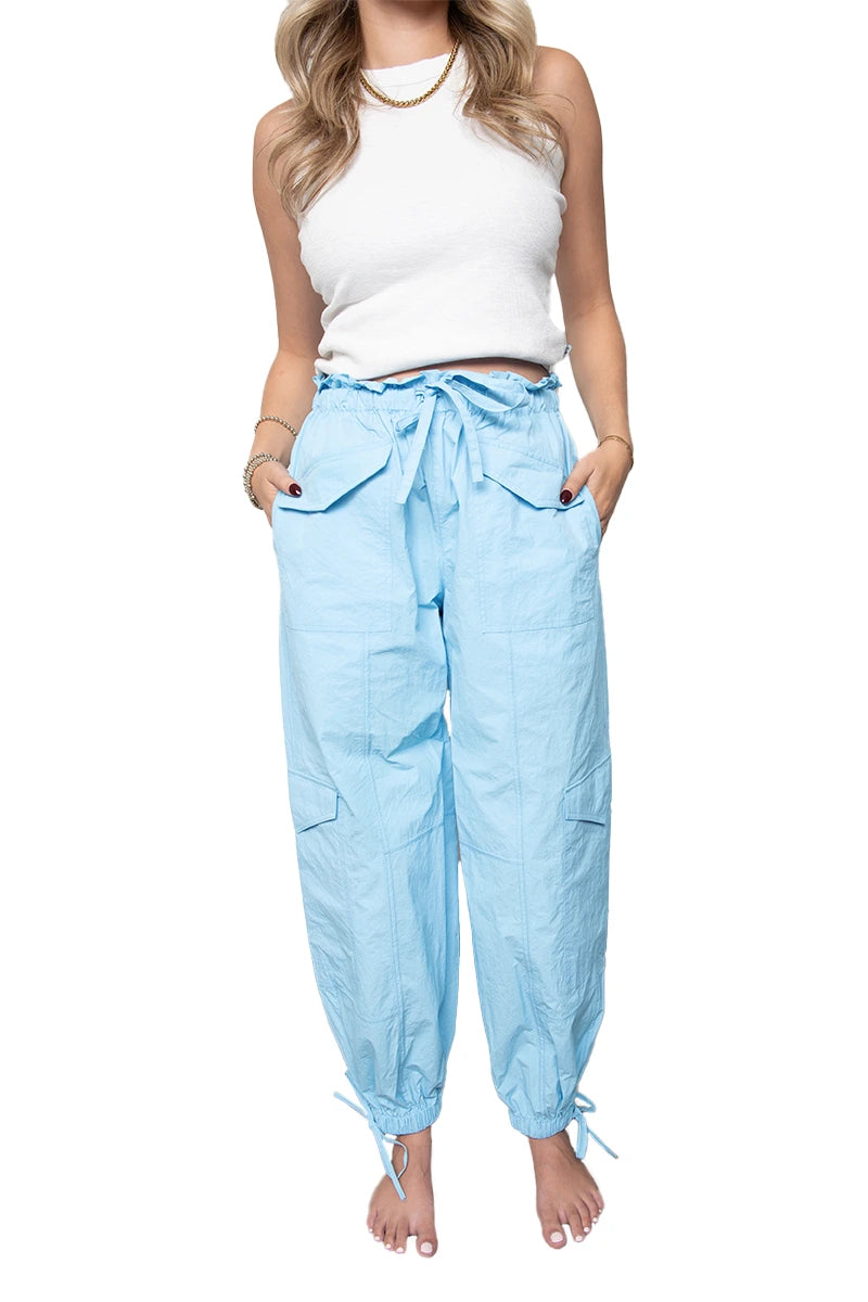Light Blue Wholesale Lightweight Joggers Women
